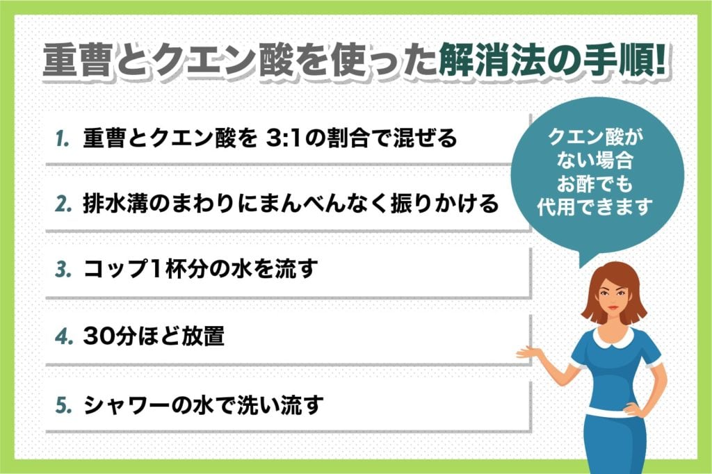 重曹とクエン酸でつまりを解消できる