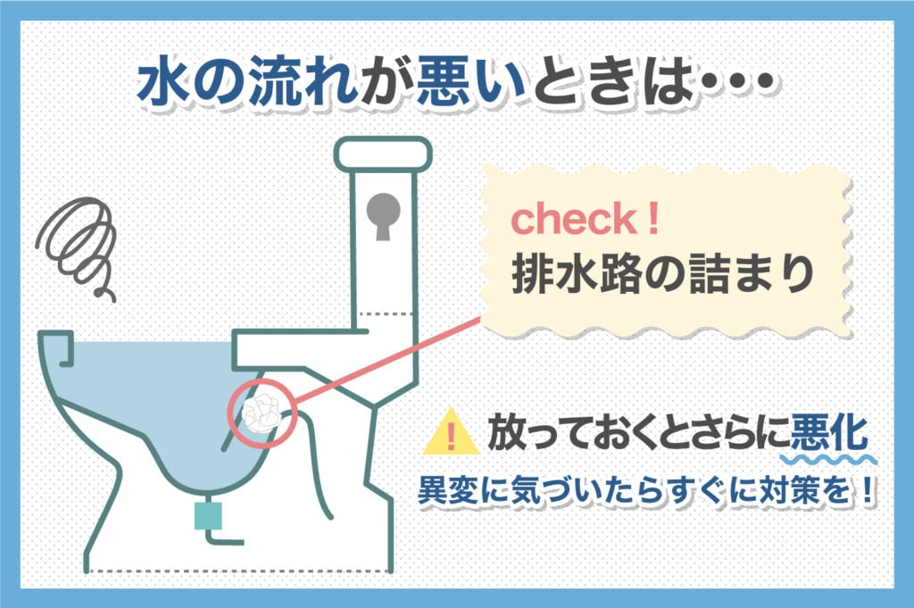 水の流れが悪い時は要注意