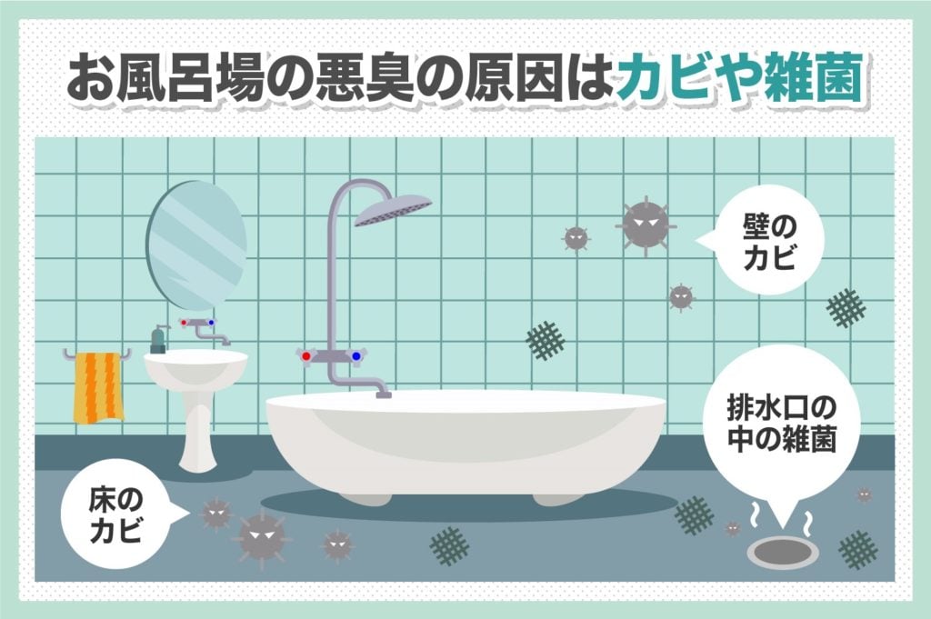お風呂場の悪臭はカビや細菌が原因