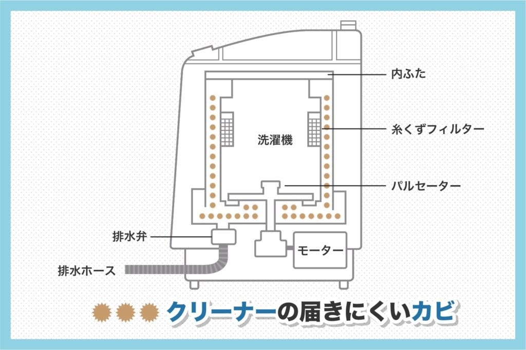 洗濯機の構造とカビの問題