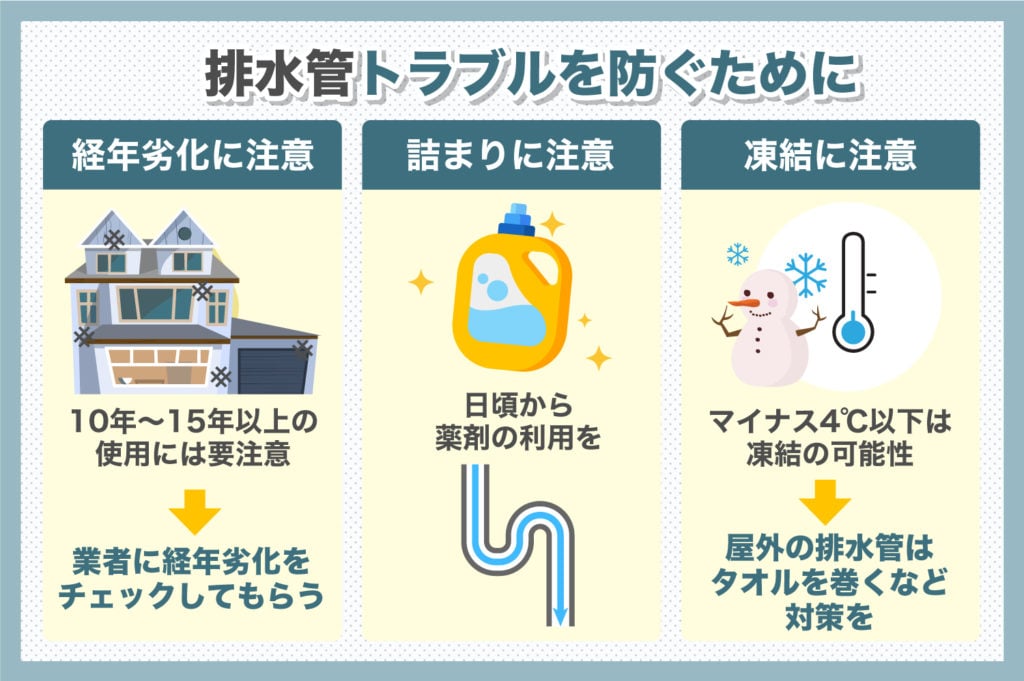 排水管トラブルを防ぐためには