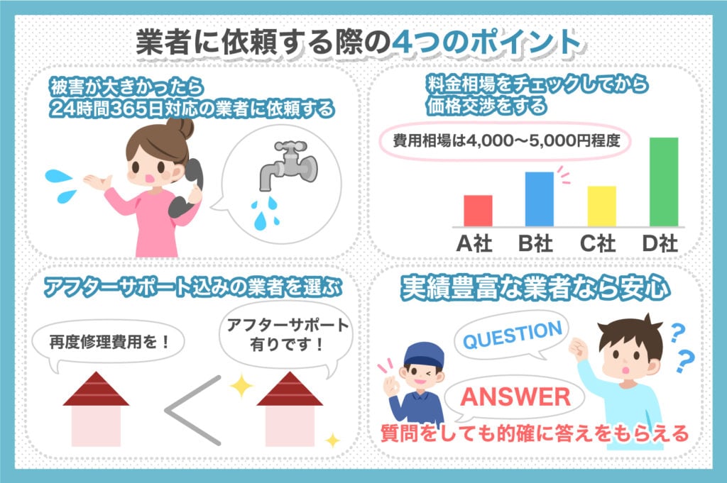業者に依頼するときの4つのポイント